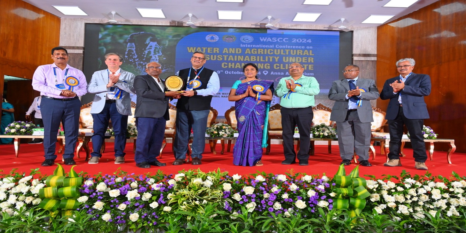 Dr. Sunil Kumar Ambast, Chairman, CGWB, graced the International Conference on "Water and Agricultural Sustainability under Changing Climate (WASCC 2024)" as Chief Guest. The event was held from October 7th to 9th, 2024, at TNAU, Coimbatore, Tamil Nadu